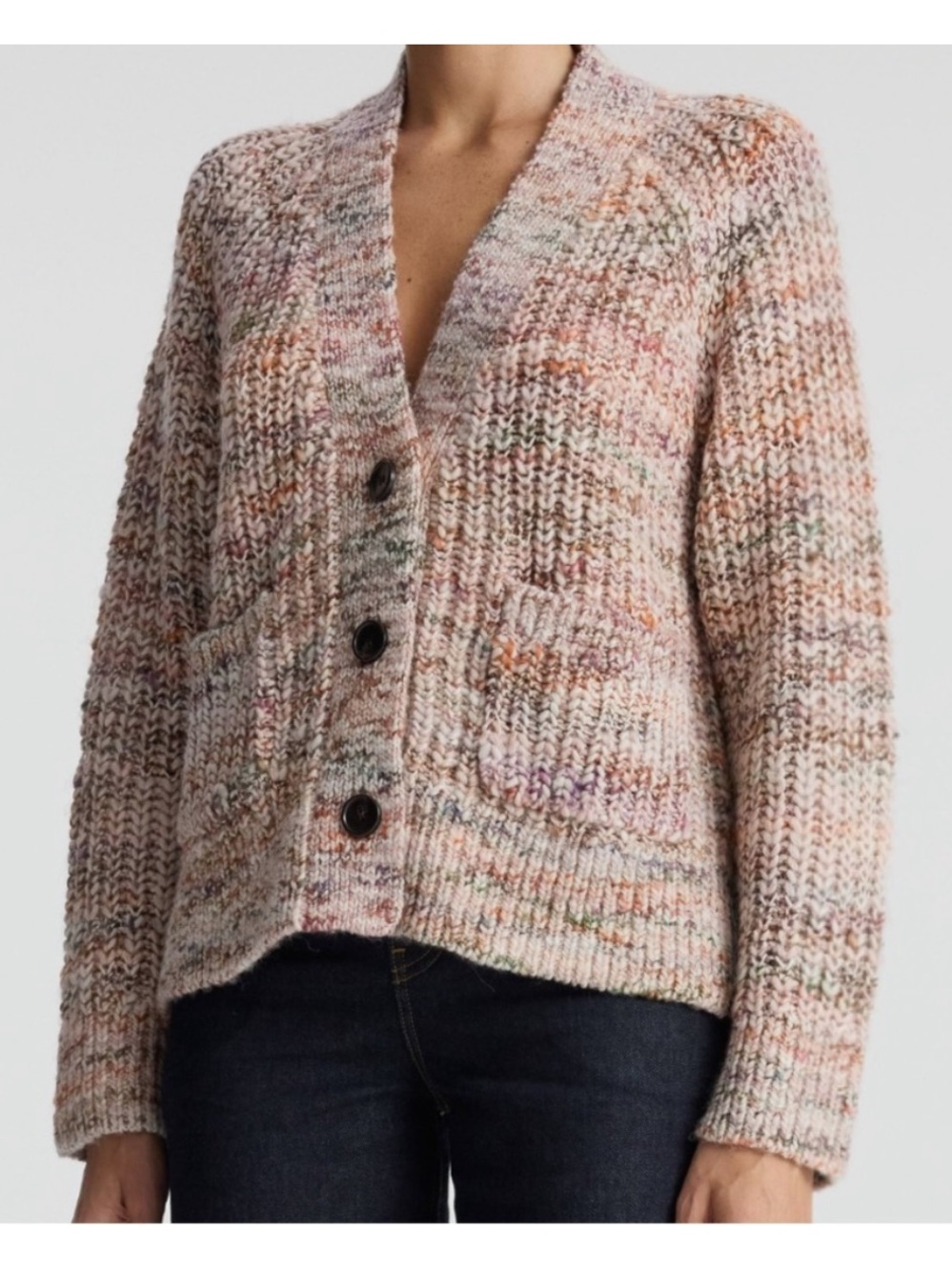 A.L.C. Cleveland Wool Cardigan in Sirroco Rose, size XL